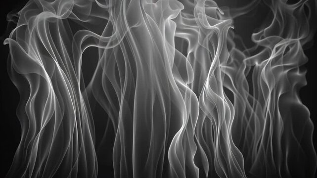 ultra-realistic abstract loop of glowing monochromatic flame patterns, soft ethereal light, minimal motion blur, dark ambient background, cinematic effect, seamless motion