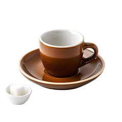 Obraz premium cup of coffee on white background