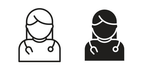 Woman Doctor icon vector design, perfect for website ui designs