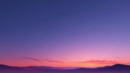 Mountain Range at Sunset