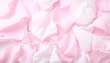 Fototapeta premium Abstract background of delicate pastel pink and white rose petals. Soft, romantic, and feminine texture with gentle light, perfect for wedding, spa, or beauty concepts.