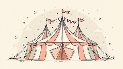 Circus tent illustration