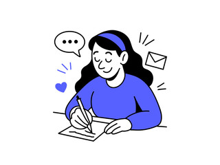 Digital communication social media concept set. Messaging, conversation, live conference, online meeting, social media elements, heart, like, check icons.