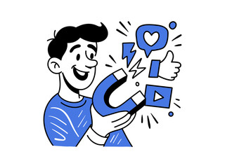 Digital communication social media concept set. Messaging, conversation, live conference, online meeting, social media elements, heart, like, check icons.