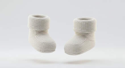 Soft White Baby Socks Knitted Cozy Warm Comfortable for Infants