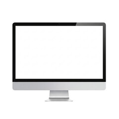 Blank wide flat screen LCD computer monitor isolated on white, a perfect display of modern technology equipment