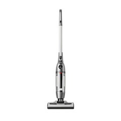 Cordless upright stick vacuum cleaner isolated on a transparent background