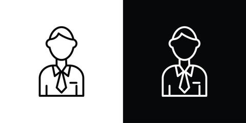Cashier icon illustration symbol or logo collection.