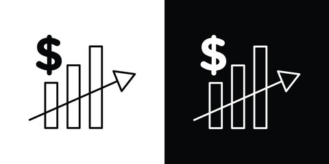 Fiscal policy icon illustration symbol or logo collection.