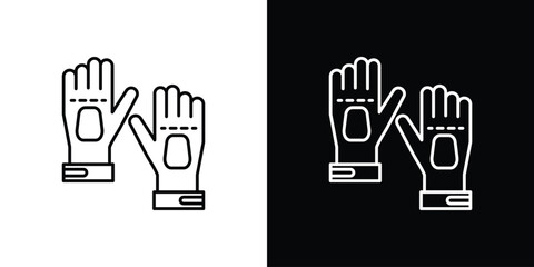 Fototapeta premium Fitness Gloves icon illustration symbol or logo collection.