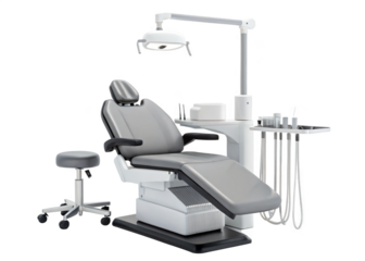 Dentist chair rendered isolated on a transparent background