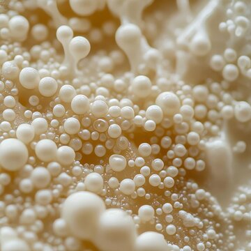 closeup of guar gum powder texture fine white appearance macro food additive photography sharp detail