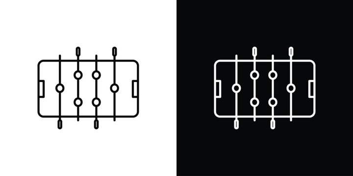 Foosball icon illustration symbol or logo collection.