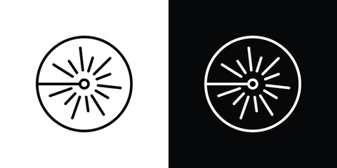 Laser beam icon illustration symbol or logo collection.