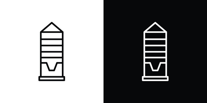 Silo icon illustration symbol or logo collection.