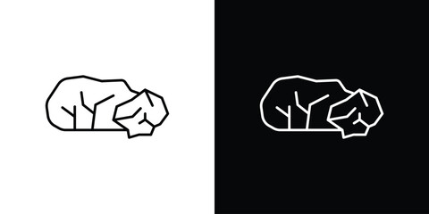 Stone icon illustration symbol or logo collection.