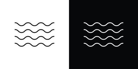 Wave icon illustration symbol or logo collection.