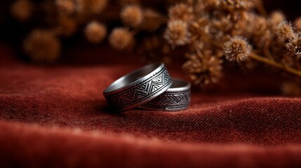 Handmade Pakistani toe rings silver engraved ethnic patterns cultural bridal accessory macro close up clean product photo