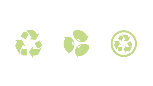 Sustainable Icons Eco-Friendly Recycle Symbols for Environmentally Conscious Designs