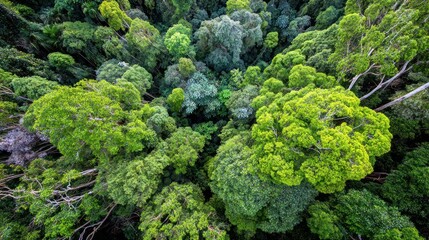 Lush green rainforest canopy
