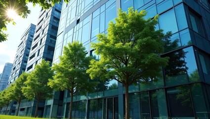 modern office buildings