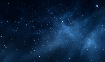 Fototapeta premium Dark Blue Night Sky with Sparkling Stars and Nebula