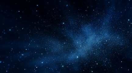 Obraz premium Dark Blue Starry Night Sky Cosmic Background