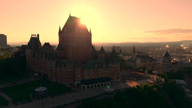 sunset in Quebec city
