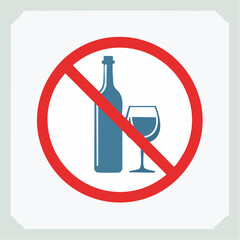 飲酒禁止マークのベクター素材