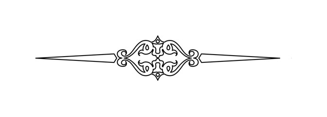 Ornate symmetrical decorative design element.