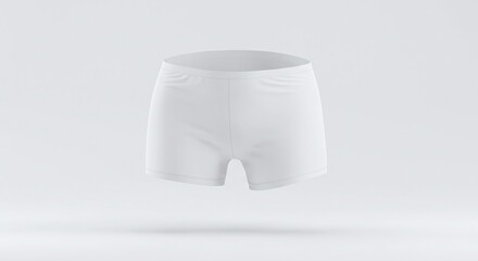 White Athletic Shorts on Plain Background for Sports and Fitness