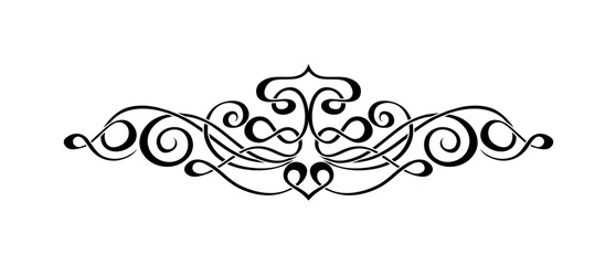 Ornate symmetrical decorative design element.