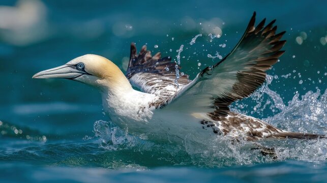 Seabird taking flight - Powered by Adobe