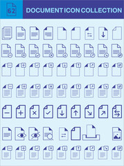 web documents icons set