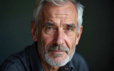 portrait of middle age, old, senior man looking. High quality