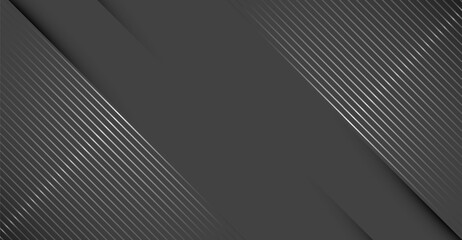 Stylish gray gradient background featuring multiple angled lines and planes creates a sophisticated and contemporary visual with metallic accent lines, emphasizing depth and dimension