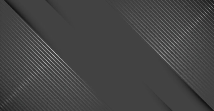 Stylish gray gradient background featuring multiple angled lines and planes creates a sophisticated and contemporary visual with metallic accent lines, emphasizing depth and dimension