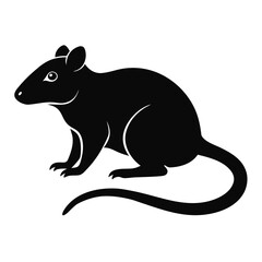 black silhouette of a mouse