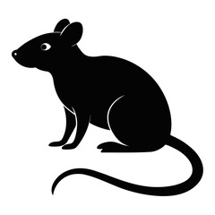 black silhouette of a mouse