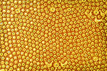 Art wall temple colorful with embossed seamless patterns background