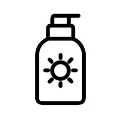 sunblock lotion beach icon 