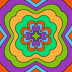 Colorful trippy psychedelic background illustration