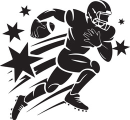 Obraz premium Running Football Player SVG Bundle