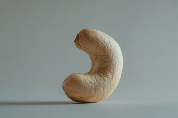 one vertical cashew, facing forward, level shot