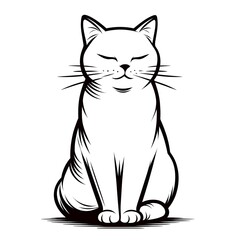 Obraz premium black cat cartoon