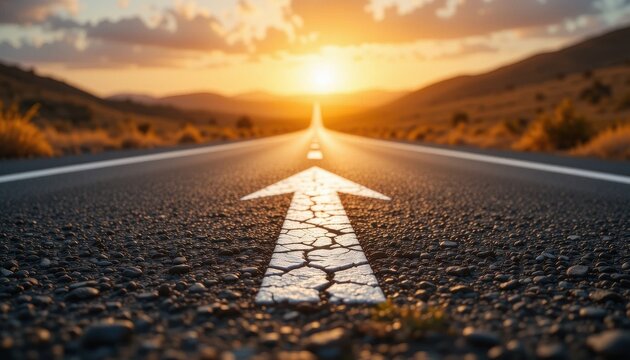 Infinite Journey: A Striking Visual Metaphor for Direction and Ambition - Powered by Adobe