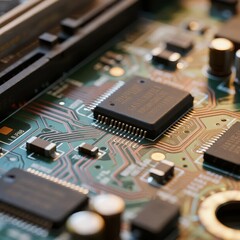 close up of a circuit board