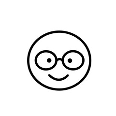 メガネにっこり顔アイコン/WEB対応SVGデータ