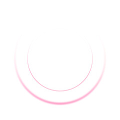 Pink Glowing Circular Frame on Transparent Background
