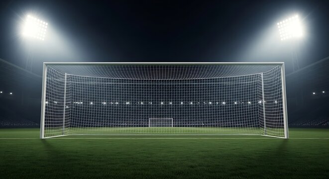 Goal soccer net stadium lights stadium grass field sport arena stadium stadium stadium stadium stadium stadium stadium stadium stadium stadium stadium stadium stadium stadium stadium stadium stadium